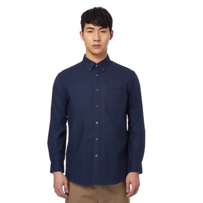 Big and tall navy 'oxford' button down shirt